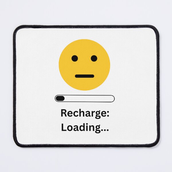 Item preview, Recharge: Loading... | Funny Minimalist T-Shirt & Sticker Design designed and sold by DonGeneral.