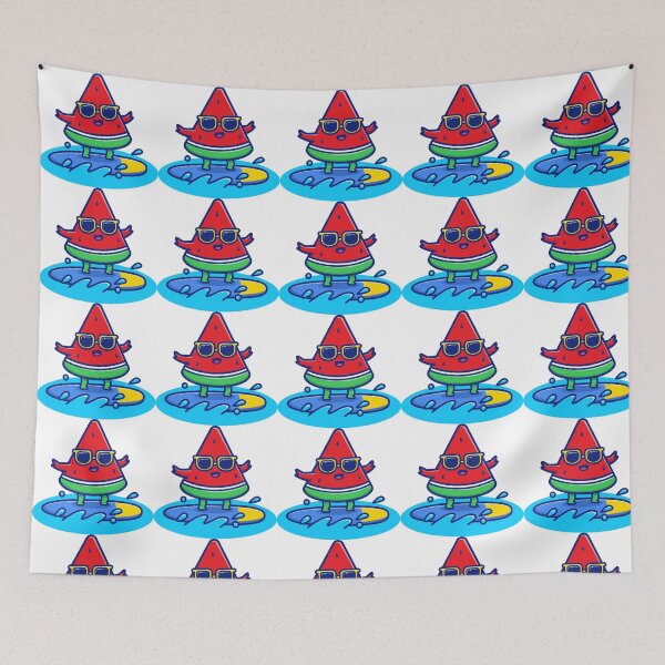 Item preview, Cute Surfing Watermelon designed and sold by RiderSpoon.