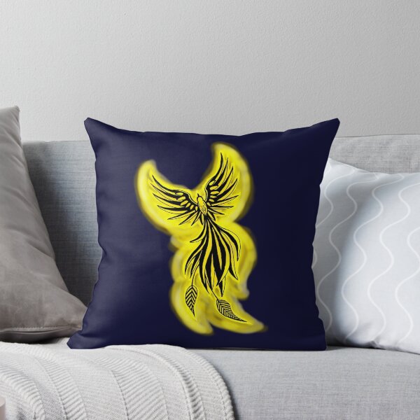 Item preview, Yellow Watercolor Phoenix - Golden Firebird Tattoo Art designed and sold by URSM.
