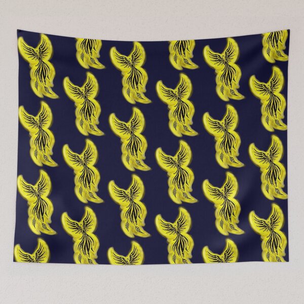 Item preview, Yellow Watercolor Phoenix - Golden Firebird Tattoo Art designed and sold by URSM.