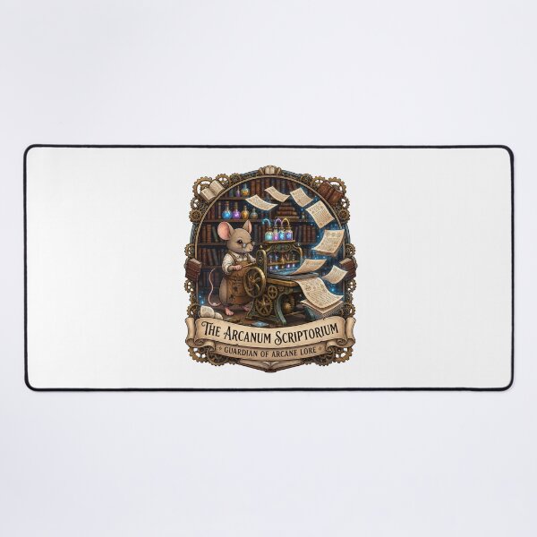 Item preview, The Arcanum Scriptorium | Arcane Printing Press | Steampunk Mouse Scholar | Magical Library | Fantasy Alchemy Workshop | Dark Academia Gift designed and sold by MrDev.