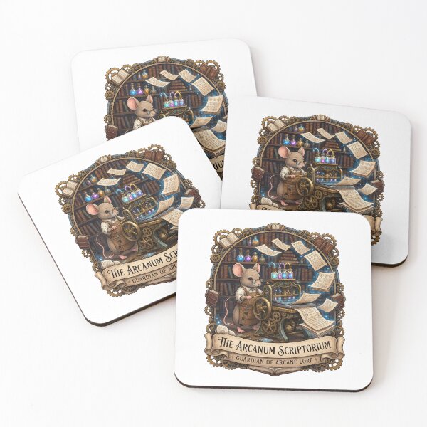 Item preview, The Arcanum Scriptorium | Arcane Printing Press | Steampunk Mouse Scholar | Magical Library | Fantasy Alchemy Workshop | Dark Academia Gift designed and sold by MrDev.