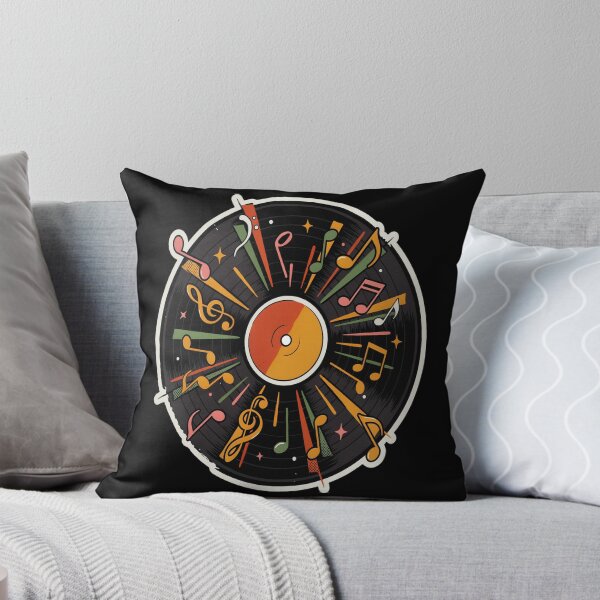 Item preview, Retro Vinyl Record – Colourful 70s Music Notes Design designed and sold by Midnight Veil Designs.