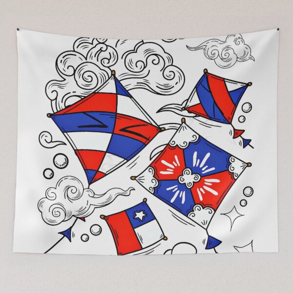 Item preview, Kites in Clouds designed and sold by DEZINOMANIA.