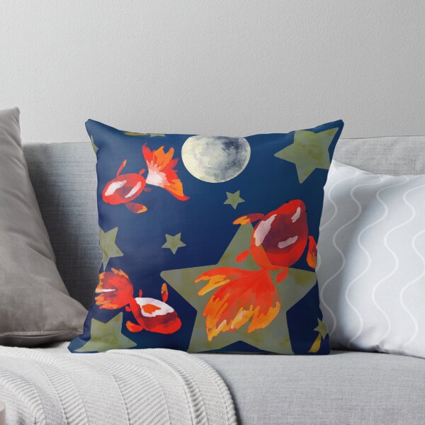 Item preview, goldfish in space - watercolor clipart collage designed and sold by noob publishing.