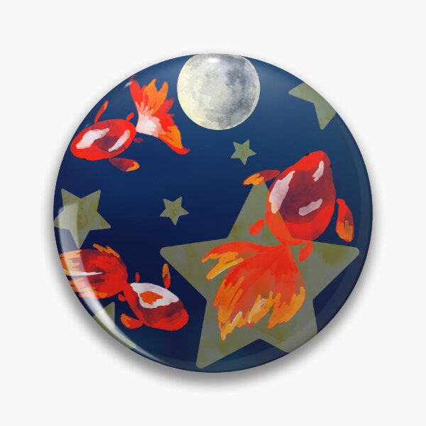 Item preview, Goldfish in Space - watercolor clipart collage designed and sold by noob publishing.