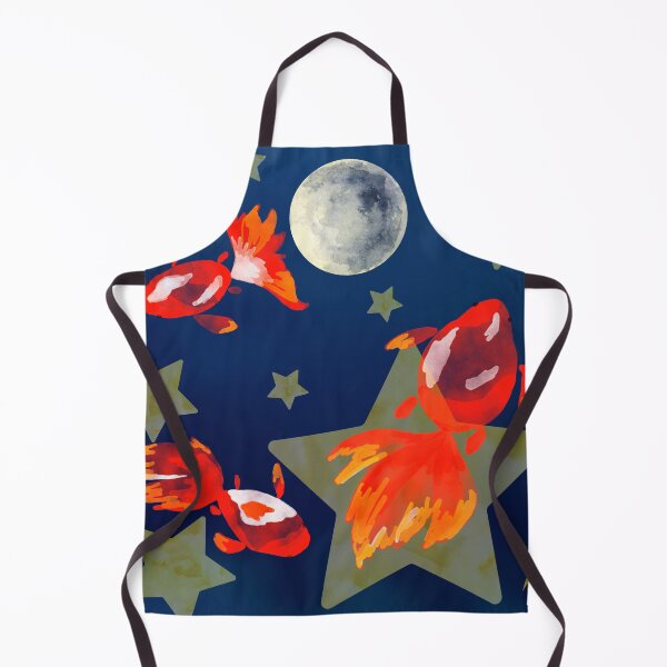 Item preview, goldfish in space - watercolor clipart collage designed and sold by noob publishing.