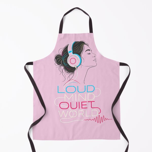 Item preview, Loud Mind Quiet World - Headphones Music Line Art designed and sold by SVox.