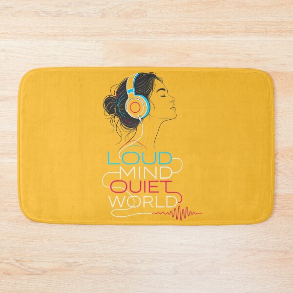 Item preview, Loud Mind Quiet World - Headphones Music Line Art designed and sold by SVox.
