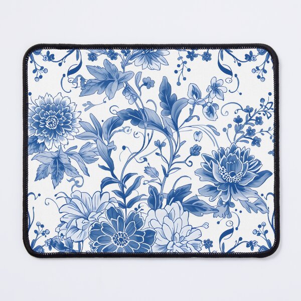 Item preview, Blue White Chinoiserie Botanical Floral Toile Seamless Pattern Design designed and sold by GrinGalore.