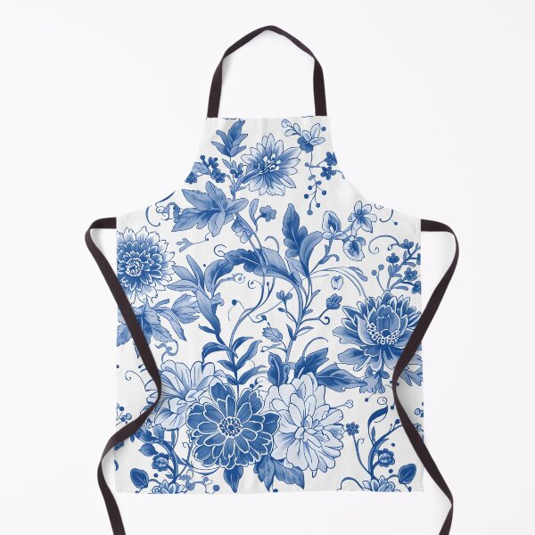 Item preview, Blue White Chinoiserie Botanical Floral Toile Seamless Pattern Design designed and sold by GrinGalore.