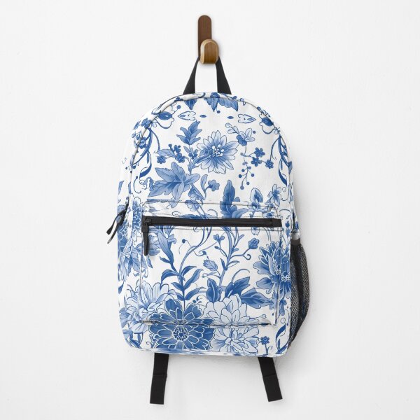 Item preview, Blue White Chinoiserie Botanical Floral Toile Seamless Pattern Design designed and sold by GrinGalore.