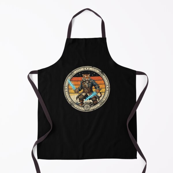 Item preview, Retro Buccaneer Tiger Laser Daggers Vintage Badge designed and sold by DuckOddity.