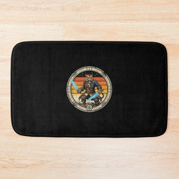 Item preview, Retro Buccaneer Tiger Laser Daggers Vintage Badge designed and sold by DuckOddity.