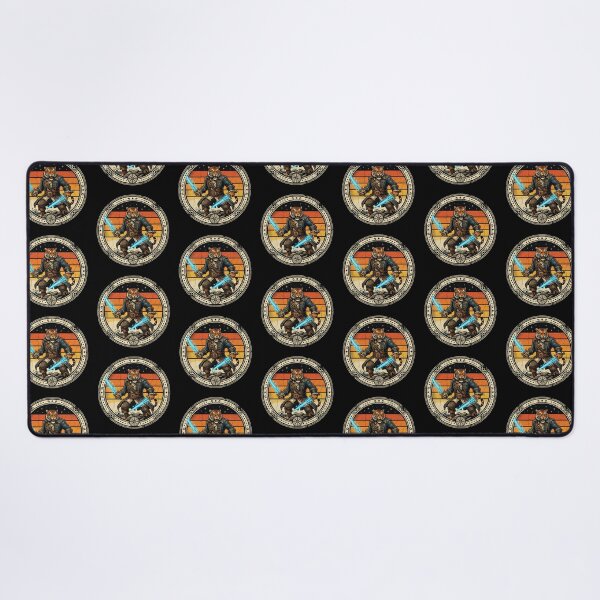 Item preview, Retro Buccaneer Tiger Laser Daggers Vintage Badge designed and sold by DuckOddity.
