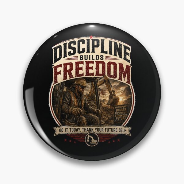 Item preview, Discipline Builds Freedom - Heavy Equipment Operator Vintage T-Shirt designed and sold by DomKo10.