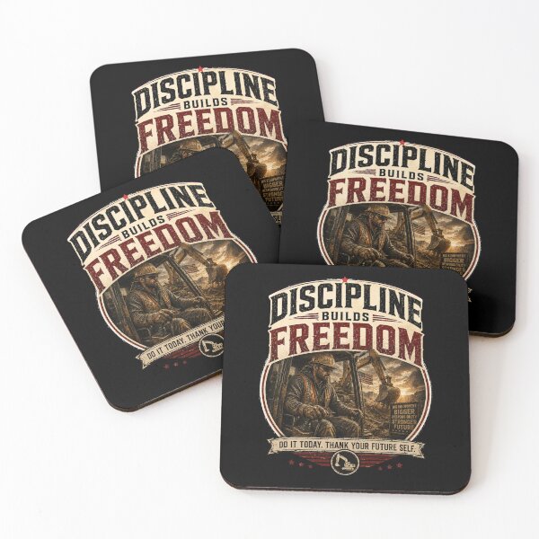 Item preview, Discipline Builds Freedom - Heavy Equipment Operator Vintage T-Shirt designed and sold by DomKo10.