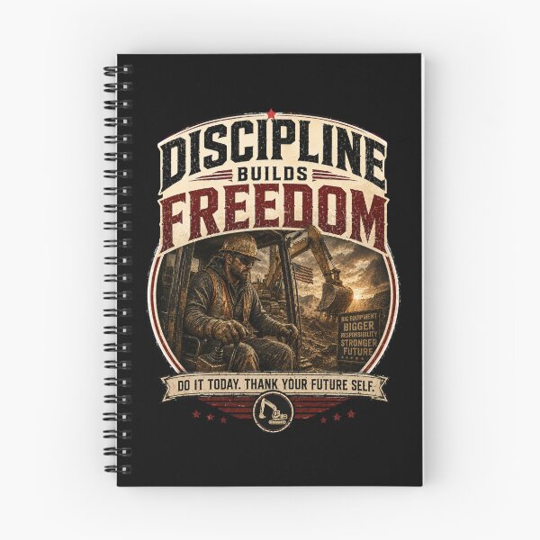 Item preview, Discipline Builds Freedom - Heavy Equipment Operator Vintage T-Shirt designed and sold by DomKo10.