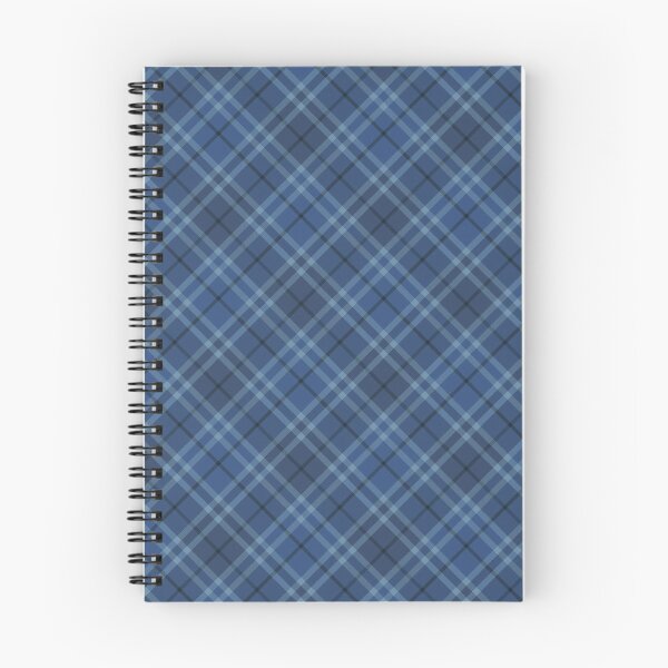 Item preview, Diagonal blue tartan plaid with faux twill texture designed and sold by Anne Londez Studio.