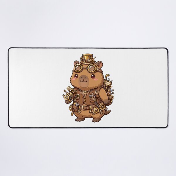 Item preview, Cute Brown Capybara Steampunk Engineer - Kawaii Inventor designed and sold by Ala'Salem| Cute Characters, Real Moods.