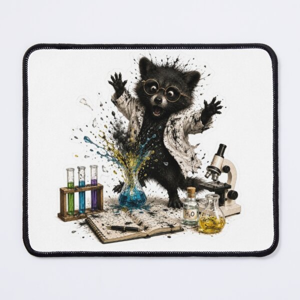 Item preview, Mad Scientist Raccoon Lab Accident designed and sold by Snurly.