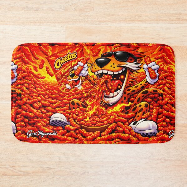 Item preview, Chester Cheetah Inferno Feast – Flamin’ Hot Cartoon Explosion designed and sold by The Art Queen Of Michigan .