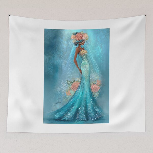 Item preview, Stunning Bridal Portrait with Floral Accents designed and sold by Artessie.