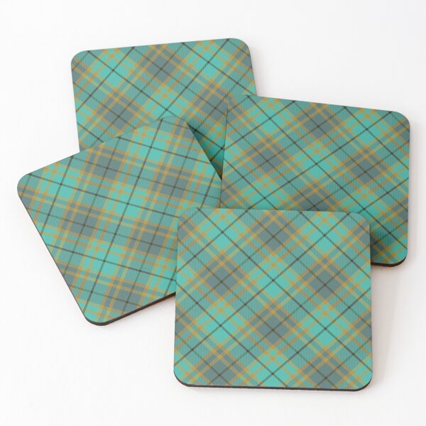Item preview, Diagonal teal tartan plaid with faux twill texture designed and sold by Anne Londez Studio.