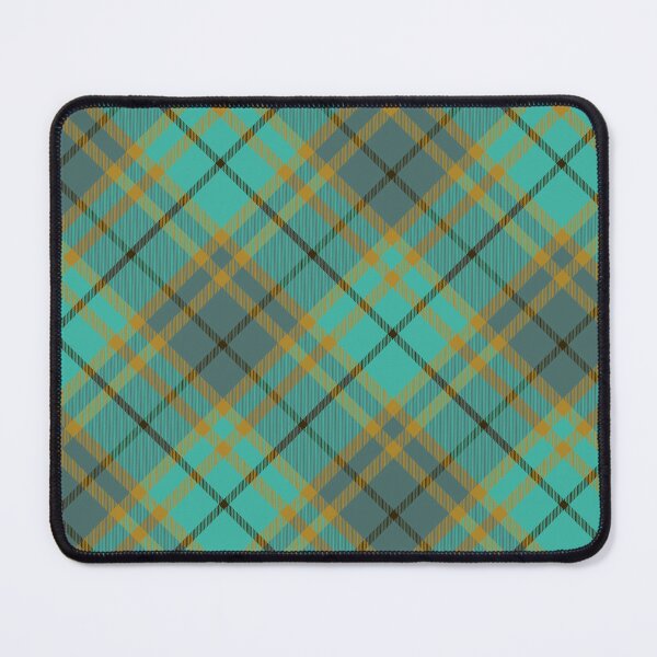 Item preview, Diagonal teal tartan plaid with faux twill texture designed and sold by Anne Londez Studio.
