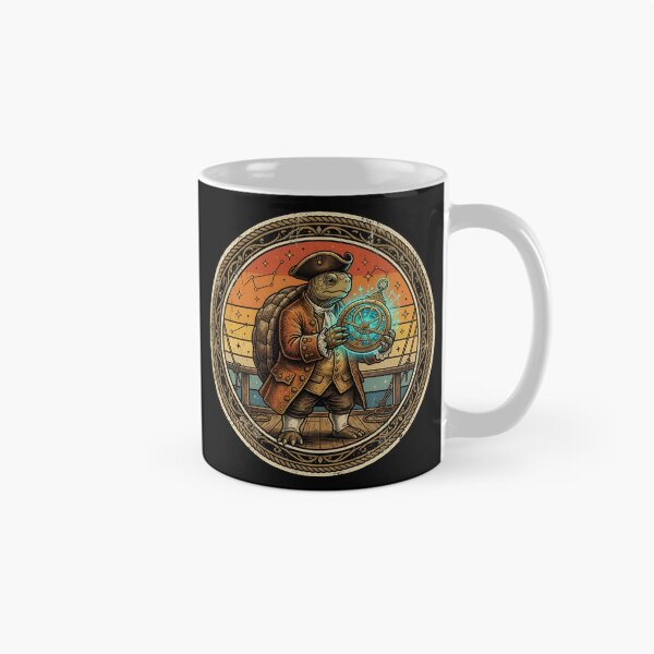 Item preview, Retro Pirate Navigator Turtle Vintage Badge designed and sold by DuckOddity.