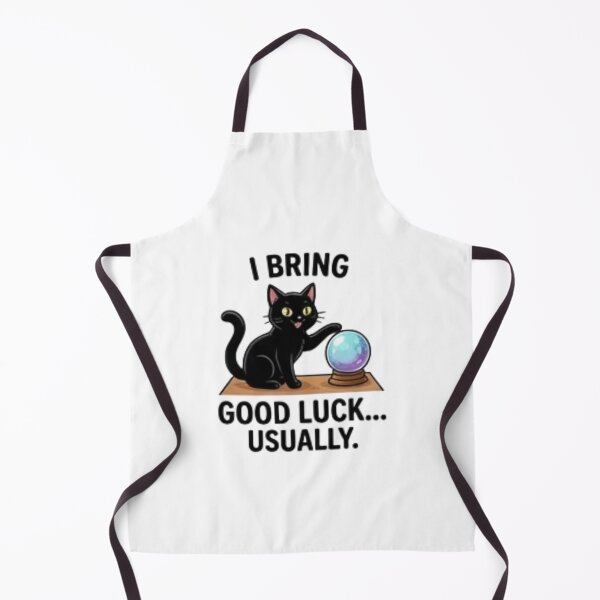 Item preview, I Bring Good Luck... Usually – Funny Black Cat designed and sold by Tipsy24.