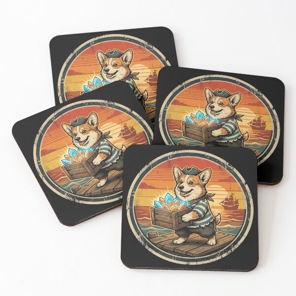 Item preview, Retro Pirate Cabin Boy Corgi Vintage Badge designed and sold by DuckOddity.
