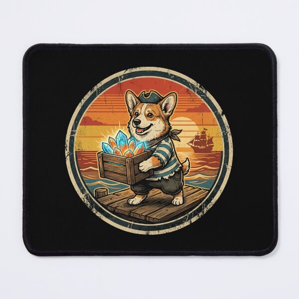 Item preview, Retro Pirate Cabin Boy Corgi Vintage Badge designed and sold by DuckOddity.