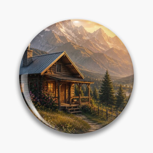 Item preview, Cozy Mountain Cabin Sunrise Escape designed and sold by CodePaws Creations.