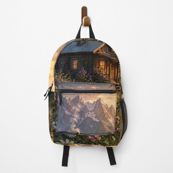 Item preview, Cozy Mountain Cabin Sunrise Escape designed and sold by CodePaws Creations.