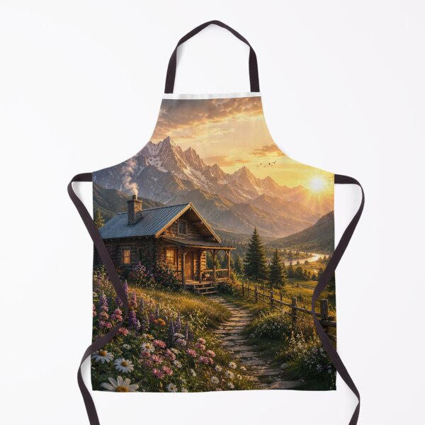Item preview, Cozy Mountain Cabin Sunrise Escape designed and sold by CodePaws Creations.