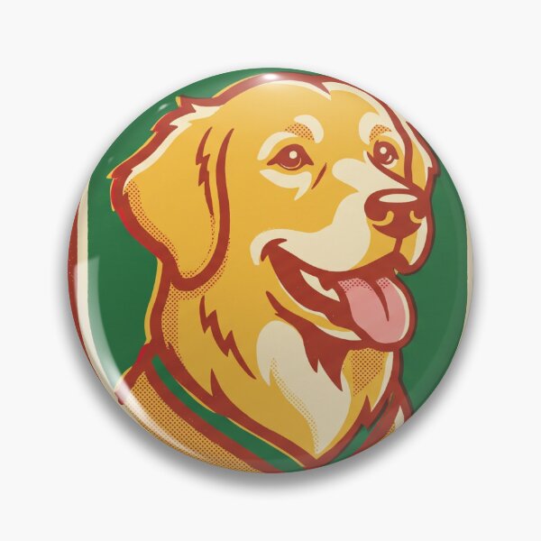 Item preview, Golden Retriever Retro Sports Mascot Illustration designed and sold by Ninjacatoff.