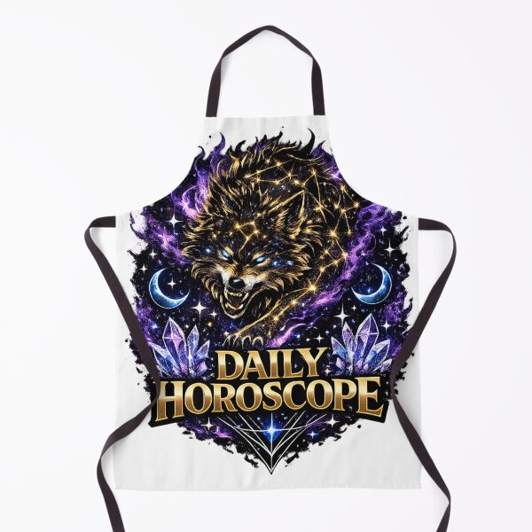 Item preview, Mystical Wolf Zodiac Daily Horoscope Astrology Cosmic Design designed and sold by irfanshikh.