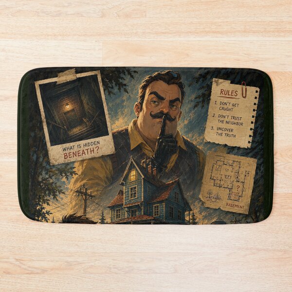 Item preview, Hello Neighbor Mystery House Vintage Art designed and sold by karamram.