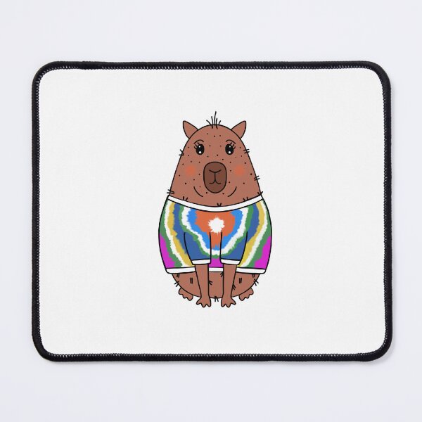 Item preview, Hippie Capybara Wearing A Tye Dye TShirt designed and sold by Sartoris Art.