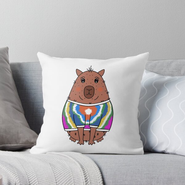 Item preview, Hippie Capybara Wearing A Tye Dye TShirt designed and sold by Sartoris Art.