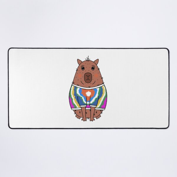 Item preview, Hippie Capybara Wearing A Tye Dye TShirt designed and sold by Sartoris Art.