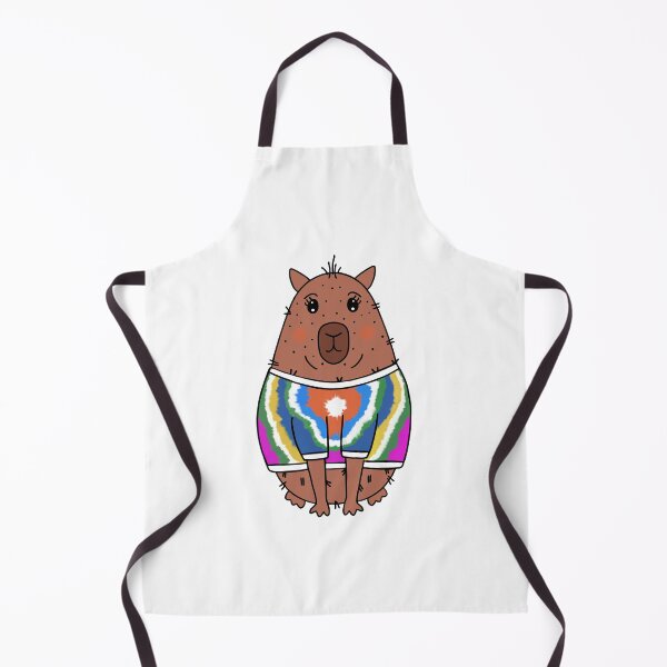 Item preview, Hippie Capybara Wearing A Tye Dye TShirt designed and sold by Sartoris Art.
