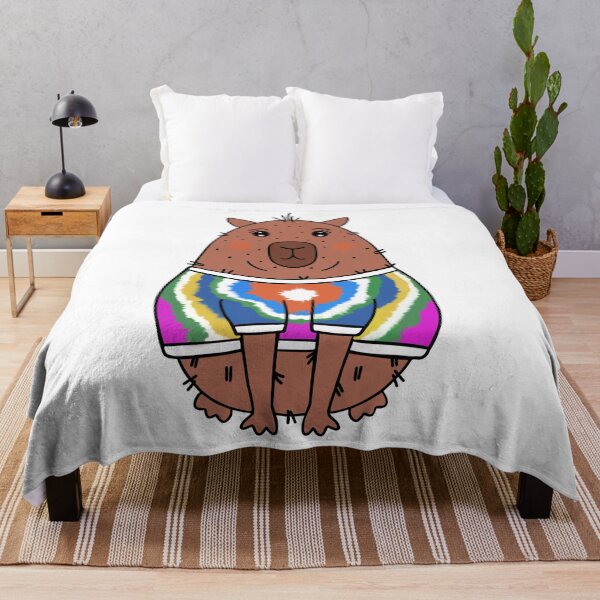 Item preview, Hippie Capybara Wearing A Tye Dye TShirt designed and sold by Sartoris Art.