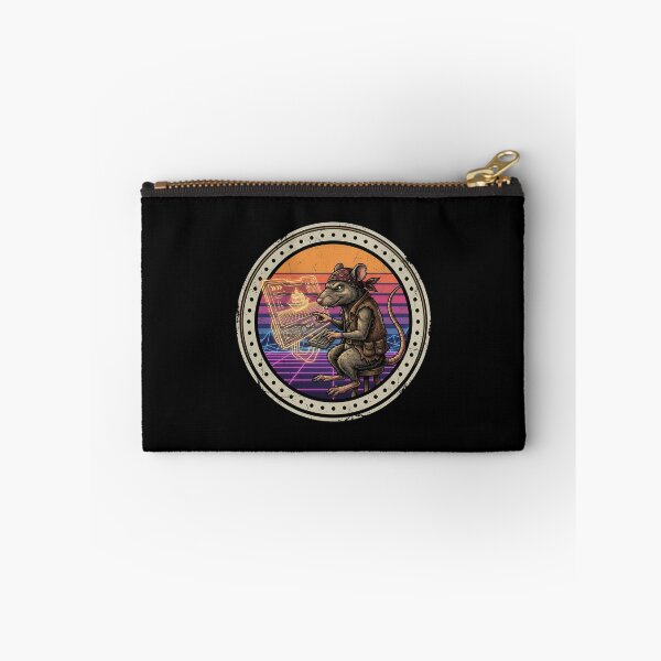Item preview, Retro Space Hacker Rat Pirate Vintage Badge designed and sold by DuckOddity.