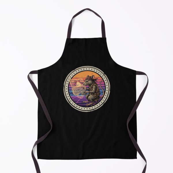 Item preview, Retro Space Hacker Rat Pirate Vintage Badge designed and sold by DuckOddity.