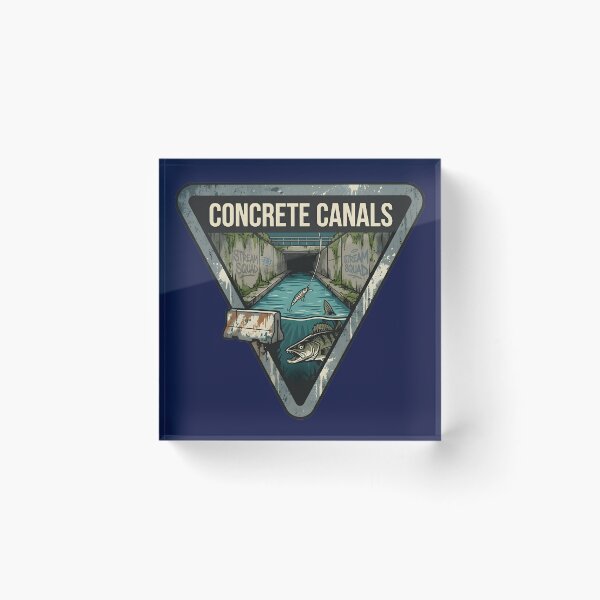 Item preview, Concrete Canals Urban Pike Fishing - Vintage Yield Sign Emblem designed and sold by ThirdShiftLab.