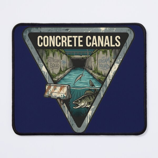 Item preview, Concrete Canals Urban Pike Fishing - Vintage Yield Sign Emblem designed and sold by ThirdShiftLab.