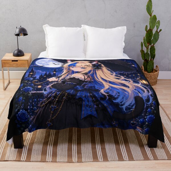 Item preview, Moonlit Parasol – Gothic Neko Girl designed and sold by Revyra Design .