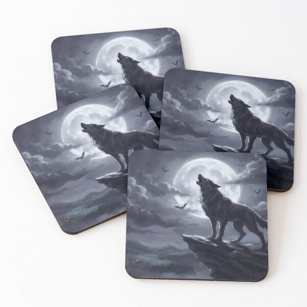 Item preview, Werewolf on the Moonlit Cliff designed and sold by RedPeaStudio.